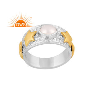 Latest Trending Fine Sterling <b>Silver</b> Natural Pearl Star Design <b>Statement</b> <b>Ring</b> Custom Jewelry For Women Gift For Her - Product Image 1