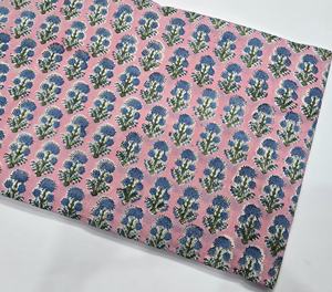 Handmade100 % algodón transpirable bloque de mano tela impresa hecha a mano Jaipur Heritage tradicional tela de algodón ecológica - Product Image 5