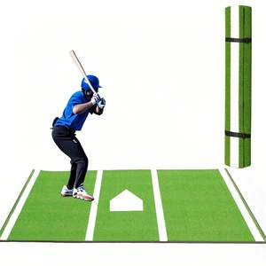 Tapete de Entrenamiento de Béisbol y Sóftbol Antideslizante de EVA+PP, Práctica de Bateo para Lanzadores, Zona de Strike, Ejercicios en Interiores y Exteriores, Profesional, Verde - Product Image 4