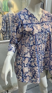 Tuniques Maxi 2024 Dernières Tendances Hauts pour Femmes et Filles Haut Style Occidental 100% Coton Broderie Lavable Naturel Inde - Product Image 2