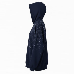 Cool Men Rhinestone Hoodie With Sparkling Accents Great Choice For Casual And Street Style Looks - Product Image 4