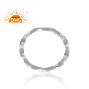 Anillo apilable de plata de ley fina hecho a mano, joyería personalizada para mujer, regalo para ella, gran venta. - Product Image 2