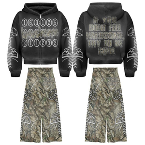 Conjunto de Pantalones y Sudadera con Capucha de Forro Polar, Ropa Deportiva Informal de Invierno, Unisex, Sólida, Transpirable, 100% Algodón, Ecológica - Product Image 6