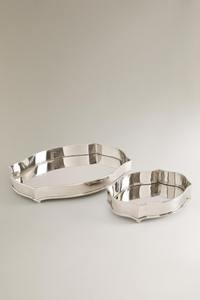 Bandeja de servir de acero inoxidable Europa, plato de metal para alimentos, bandeja decorativa de acero inoxidable - Product Image 3