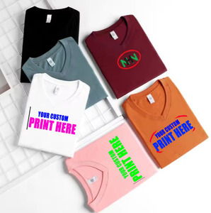 T-shirts pour hommes en coton 100% de qualité supérieure, personnalisés, sérigraphiés, à col en V, de fabrication au Bangladesh - Product Image 4