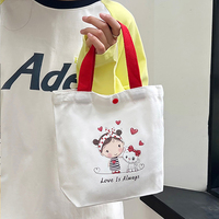 Sacs de shopping à poignée en coton 100% avec logo géométrique imprimé en couleur personnalisée de haute qualité - ART-701-05