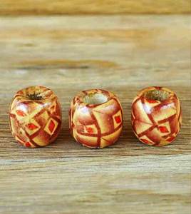 <b>Wooden</b> Beads Large Custom Shape & Colored Wood Beads Shaped and Sized Hand <b>Crafted</b> Indian Product - Product Image 3