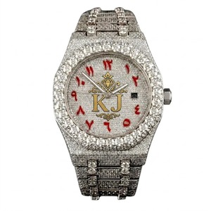 Vente imbattable - Montre en diamant moissanite haut de gamme - Qualité supérieure - Mouvement automatique - Acier inoxydable brillant - Verre - Product Image 1
