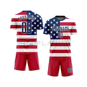 Maillot de football unisexe OEM avec nom et numéro personnalisés, coupe automatisée, uniformes d'entraînement col en V pour jeunes et adultes ODM - Product Image 6