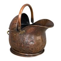 Seau de charbon de cuivre fabriqué artisanalement nouvelle arrivée avec des détails gravés et une large bouche adaptée au stockage des bûches et au style antique