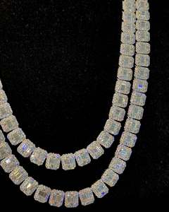 จี้เพชรโมอิสซาไนต์ VVS เงินแท้ 925 ขนาด 18 มม. ความยาว 22 นิ้ว ทองคำขาว 14K ทรงปรินเซสคัท สไตล์ฮิปฮอป สำหรับทั้งชายและหญิง รับรองโดย IGI - Product Image 4