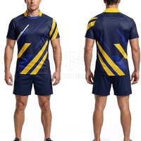 Maillot de rugby athlétique pour hommes, chemise de sport à manches courtes, idéal pour l'entraînement en équipe et les jeux en plein air