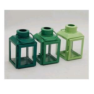 Hot Selling Handmade Iron <b>Lantern</b> <b>Candle</b> Holder Tapered Modern Art Unique with Patterned Glass Panels <b>for</b> Weddings & Christmas - Product Image 5