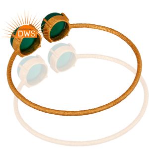 Best Selling Sterling Silver 18K Gold Plated Natural <b>Green</b> Onyx Gemstone Bangle Demi Fine Jewelry Manufacturer - Product Image 3