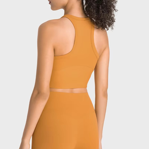 Soutiens-gorge de yoga classiques à dos nageur avec logo personnalisé en gros, ODM/OEM, respirants, pour le sport, la remise en forme, l'entraînement, avec rembourrage anti-choc - Product Image 4