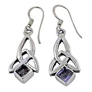 Pendientes de Plata de Ley 925 con Nudo Celta de Moda, Amatista, Diamante, Perla, Lindas Formas de Mariposa y Corazón para Bodas, Compromisos y Fiestas - Product Image 1
