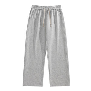 Pantalon décontracté pour homme en toile, coupe ample, cordon de serrage, taille élastique, robuste, écologique, imperméable et respirant, 100% - Product Image 5