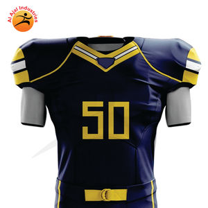 เสื้อเจอร์ซีย์และกางเกงขาสั้นสไตล์อเมริกันฟุตบอลใส่สบายปักโลโก้ได้อย่างมีสไตล์ - Product Image 4