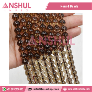 ลูกปัดควอตซ์สโมคกี้คุณภาพสูงสุด ขายดีที่สุด เงางาม ขนาด 6 มม. จาก Anshul Impex สำหรับทำเครื่องประดับ ซื้อจำนวนมาก - Product Image 4