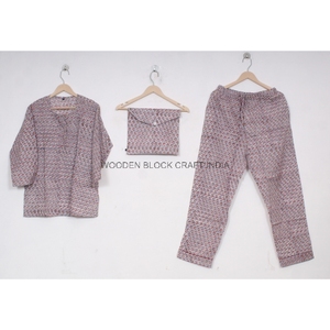 Conjunto de Pijama de Dos Piezas de Algodón Puro con Cuello Suave, Ropa de Dormir Cómoda para Despedidas de Soltera, Conjunto de Pijama Transpirable para Mujer - Product Image 6