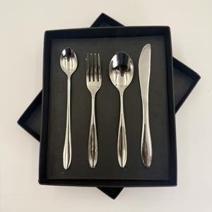 Luxurious <b>Cutlery</b> <b>Set</b> Stainless Steel Silver-plated Knife Fork Spoon with Elegant Handles Perfect <b>Portability</b> for Dining - Product Image 6