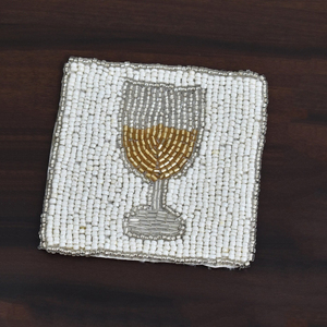 Champagne thème perlé caboteur fait à la main décoratif boisson tapis cuisine Table à manger thé café support de tasse en vrac fournisseur en gros - Product Image 1