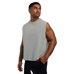 Nueva Camiseta sin Mangas Holgada y Recta para Deporte, Running, Ejercicio, Fitness, Tejida, Material Personalizado, Lisa - Product Image 2