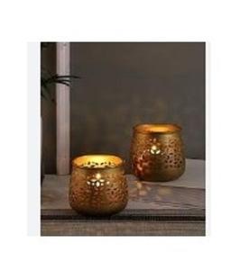 Decorative Handmade Moroccan <b>Gold</b> Metal <b>Tea</b> <b>Light</b> <b>Holder</b> Set Festival for Home Living Room for Christmas - Product Image 4