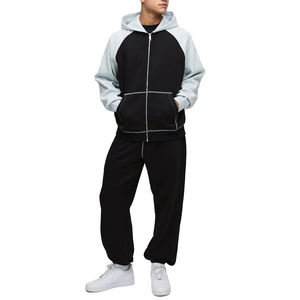 Vêtements décontractés 2 pièces survêtement personnalisé OEM vente en gros survêtement de couleur assortie pour hommes - Product Image 1