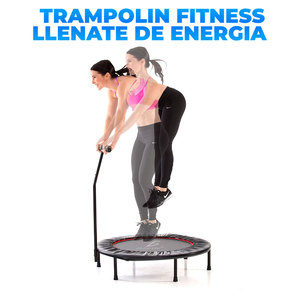 Trampolín de Fitness para Interiores con Colchoneta de Salto Segura de PVC, Espuma, Acero, PU y PP - para Ejercicio al Aire Libre - Product Image 3