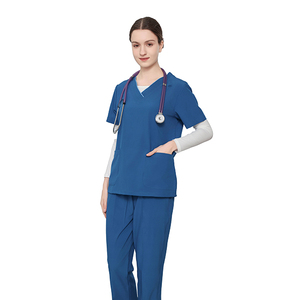Conjuntos profesionales de manga corta estampados con el mejor diseño de fabricación para uniformes de hospital para mujeres y hombres - Product Image 5
