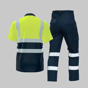 Costume de travail réfléchissant durable pour hommes ensemble d'uniformes industriels logo de broderie personnalisé vente directe d'usine - Product Image 6