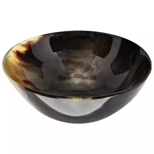 Bol en corne de haute qualité pour table à manger Bol à fruits décoratif et couleur corne naturelle avec poli par l'artisanat crscent - Product Image 3