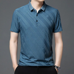 Men's Casual Golf Polo <b>Shirts</b> Custom Letter Printed Short Sleeve Cotton / Polyester Washed Plus Size Men's Polo <b>Shirts</b> - Product Image 2