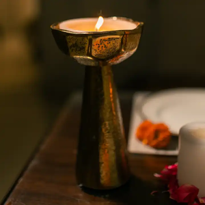 2026 Trending Aluminum <b>Candle</b> <b>Holder</b> in Brown Color for Home and Wedding Tabletop & <b>Floor</b> Decor Designer <b>Candle</b> <b>Holder</b> - Product Image 4