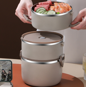 Portable Multilayer Stainless Steel Bento Box Insulated Lunch Box Food Container for School Office