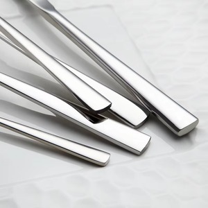 ชุดรับประทานอาหารเย็น5ชิ้น/เซ็ตสีเงินชุดเครื่องใช้บนโต๊ะอาหารทำจากสแตนเลสขัดเงาทำจากโลหะ - Product Image 2