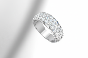 Anillo de Oro de 14K con Diamantes Redondos para Mujer |   Diamante de Corte Brillante de 1.50 Quilates - Product Image 2