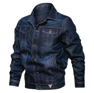 2023 nueva moda al por mayor chaquetas de mezclilla lisas para hombre chaquetas de mezclilla de alta calidad al por mayor para la venta en línea - Product Image 1