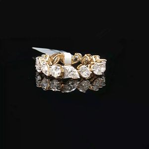 Luxury Lab Grown Diamond Multi-Shape Eternity Band Fine Bridal <b>Jewellery</b> in 9KT <b>Yellow</b> Gold | Sheetal Diamonds - Product Image 3