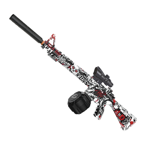 Jouet de tir automatique M249, pistolet à hydrogel haute capacité avec mode de tir en rafale, batterie rechargeable, fabriqué en plastique, métal et PC - Product Image 4