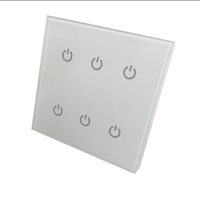 Kincony 2-4-6 gang interrupteur tactile de réinitialisation murale 86 module avec led brossé pour système de contrôle de maison intelligente kc868
