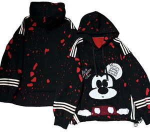 Wholesale Custom Women's Spring Autumn <b>Sweatshirts</b> Hip Hop Style Hooded Design Heavy Craftsmanship <b>Tie</b> <b>Dye</b> Printed Anti-Shrink - Product Image 4