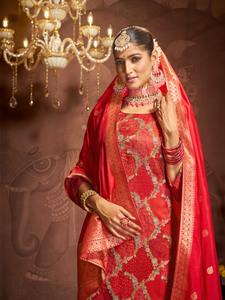 Ready-Made Multi Color Pure Dola Silk Jacquard Digital Print Quick Dry Loose Fit <b>Kurti</b> Set Collection Formal Party Wear for - Product Image 2