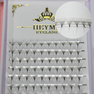 Extensions de cils Promades pré-fabriquées en éventail, ultra courtes à longue tige, 0.05, thermosoudées, base fine et pointue, super douces - Product Image 4