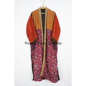 Elegante Kimono Floral de Seda Japonesa Vintage para Mujer, Ropa de Dormir Transpirable para el Hogar y Batas de Playa - Temporada de Verano y Primavera - Product Image 4