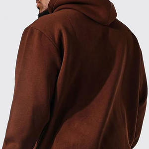 Sweat-shirt à capuche surdimensionné pour hommes de grande taille, teint en couleur unie, imprimé numérique pour l'hiver avec logo personnalisé - Product Image 2