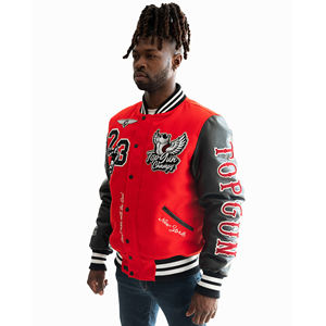 Veste Letterman en coton et polyester de qualité personnalisée avec logo brodé pour hommes et femmes - Product Image 2