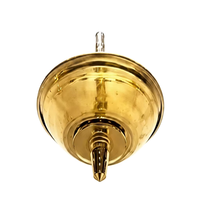 Chichas égyptiennes de luxe laquées Farida en laiton massif, trois niveaux (Triple Warda), mini, profondes, entièrement gravées à la main, ensemble complet haut de gamme pour fumer