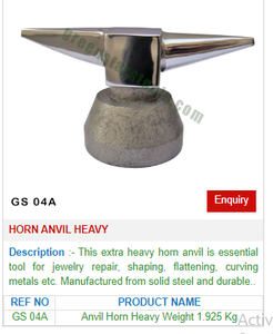Corne enclume lourde GS 04A pour outils de bijoux-outils de bijoux - Product Image 2